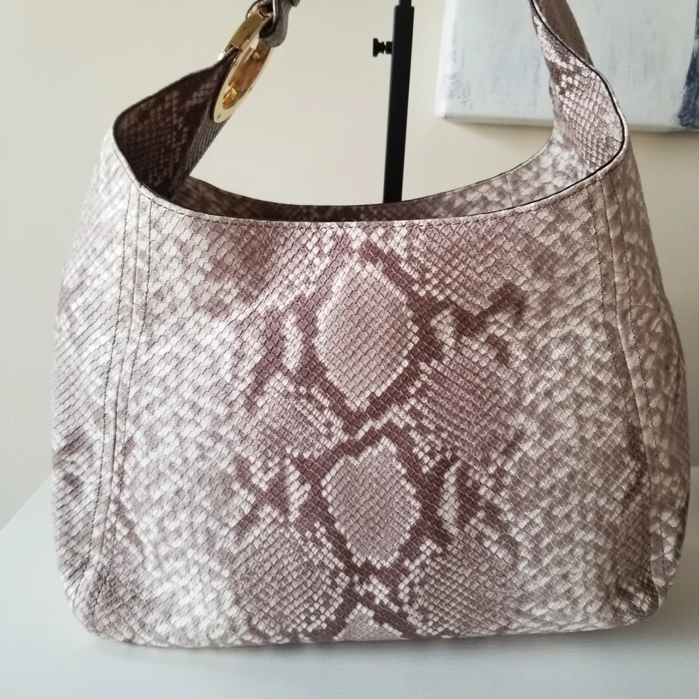 Michael Kors Reptile Slouchy Hobo Bag